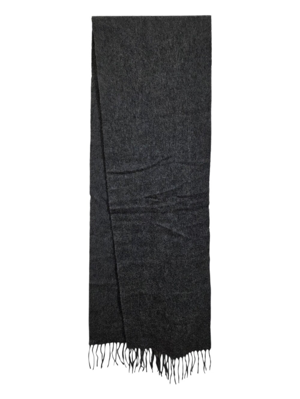 100% Cashmere Scarf Charter Club Grey Rectangle Fringe Winter Quiet Luxury